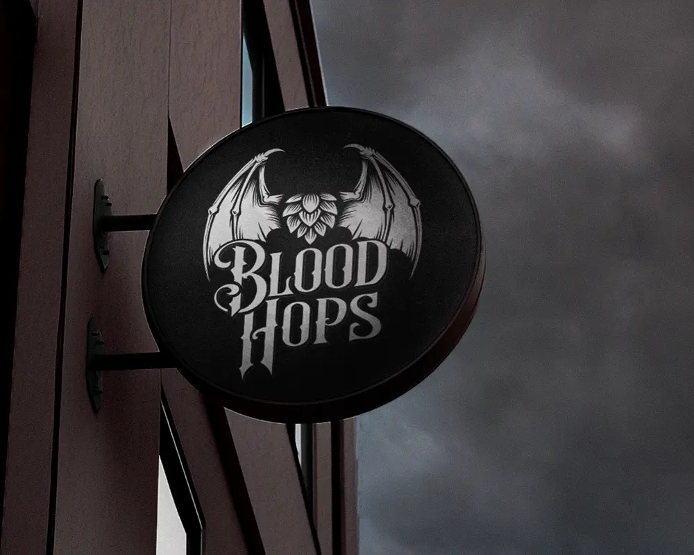 mockup enseigne Bloodhops